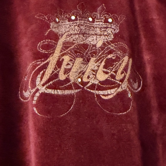 Juicy Couture Velour Maroon Pants- Size: Small - Picture 2 of 4